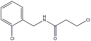 3-chloro-N-[(2-chlorophenyl)methyl]propanamide 结构式
