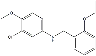 3-chloro-N-[(2-ethoxyphenyl)methyl]-4-methoxyaniline 结构式