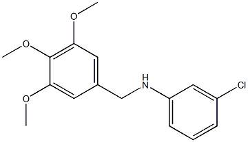 3-chloro-N-[(3,4,5-trimethoxyphenyl)methyl]aniline 结构式