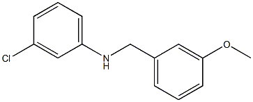3-chloro-N-[(3-methoxyphenyl)methyl]aniline 结构式