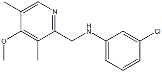 3-chloro-N-[(4-methoxy-3,5-dimethylpyridin-2-yl)methyl]aniline 结构式