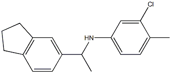3-chloro-N-[1-(2,3-dihydro-1H-inden-5-yl)ethyl]-4-methylaniline 结构式