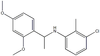 3-chloro-N-[1-(2,4-dimethoxyphenyl)ethyl]-2-methylaniline 结构式