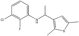 3-chloro-N-[1-(2,5-dimethylthiophen-3-yl)ethyl]-2-fluoroaniline 结构式
