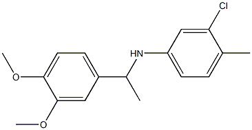 3-chloro-N-[1-(3,4-dimethoxyphenyl)ethyl]-4-methylaniline 结构式