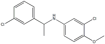 3-chloro-N-[1-(3-chlorophenyl)ethyl]-4-methoxyaniline 结构式