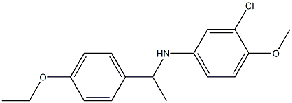 3-chloro-N-[1-(4-ethoxyphenyl)ethyl]-4-methoxyaniline 结构式