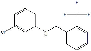 3-chloro-N-{[2-(trifluoromethyl)phenyl]methyl}aniline 结构式