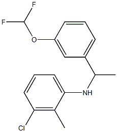 3-chloro-N-{1-[3-(difluoromethoxy)phenyl]ethyl}-2-methylaniline 结构式