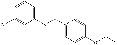 3-chloro-N-{1-[4-(propan-2-yloxy)phenyl]ethyl}aniline 结构式