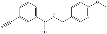 3-cyano-N-(4-methoxybenzyl)benzamide 结构式