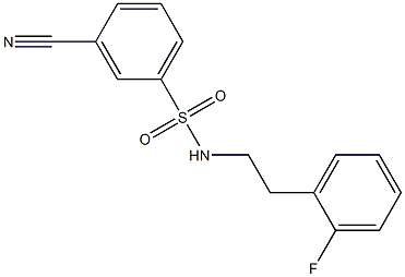 3-cyano-N-[2-(2-fluorophenyl)ethyl]benzene-1-sulfonamide 结构式