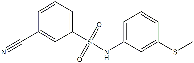 3-cyano-N-[3-(methylsulfanyl)phenyl]benzene-1-sulfonamide 结构式