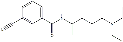 3-cyano-N-[4-(diethylamino)-1-methylbutyl]benzamide 结构式