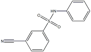 3-cyano-N-phenylbenzene-1-sulfonamide 结构式