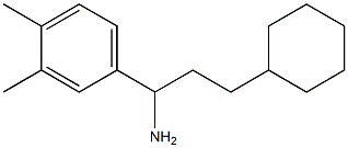 3-cyclohexyl-1-(3,4-dimethylphenyl)propan-1-amine 结构式