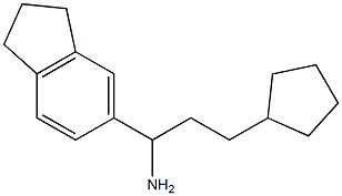3-cyclopentyl-1-(2,3-dihydro-1H-inden-5-yl)propan-1-amine 结构式