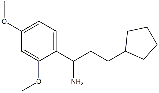 3-cyclopentyl-1-(2,4-dimethoxyphenyl)propan-1-amine 结构式