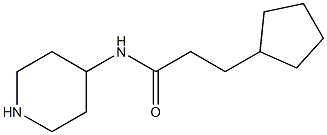 3-cyclopentyl-N-piperidin-4-ylpropanamide 结构式