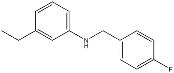 3-ethyl-N-[(4-fluorophenyl)methyl]aniline 结构式