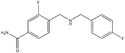 3-fluoro-4-({[(4-fluorophenyl)methyl]amino}methyl)benzamide 结构式