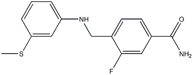 3-fluoro-4-({[3-(methylsulfanyl)phenyl]amino}methyl)benzamide 结构式