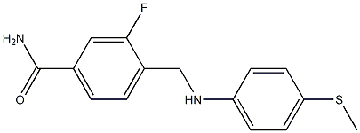 3-fluoro-4-({[4-(methylsulfanyl)phenyl]amino}methyl)benzamide 结构式