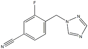 3-fluoro-4-(1H-1,2,4-triazol-1-ylmethyl)benzonitrile 结构式