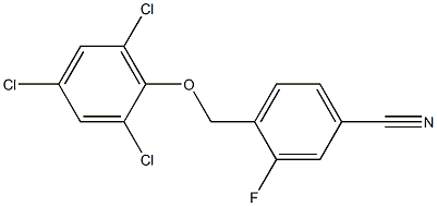 3-fluoro-4-(2,4,6-trichlorophenoxymethyl)benzonitrile 结构式