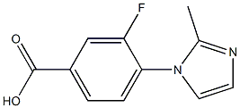 3-fluoro-4-(2-methyl-1H-imidazol-1-yl)benzoic acid 结构式