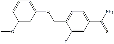 3-fluoro-4-(3-methoxyphenoxymethyl)benzene-1-carbothioamide 结构式