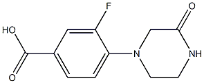 3-fluoro-4-(3-oxopiperazin-1-yl)benzoic acid 结构式