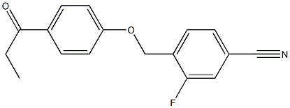 3-fluoro-4-(4-propanoylphenoxymethyl)benzonitrile 结构式