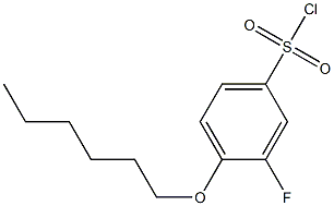 3-fluoro-4-(hexyloxy)benzene-1-sulfonyl chloride 结构式