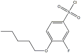 3-fluoro-4-(pentyloxy)benzene-1-sulfonyl chloride 结构式