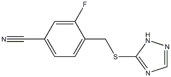 3-fluoro-4-[(1H-1,2,4-triazol-5-ylsulfanyl)methyl]benzonitrile 结构式