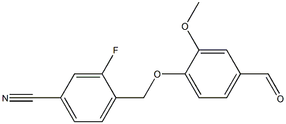 3-fluoro-4-[(4-formyl-2-methoxyphenoxy)methyl]benzonitrile 结构式