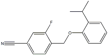 3-fluoro-4-[2-(propan-2-yl)phenoxymethyl]benzonitrile 结构式