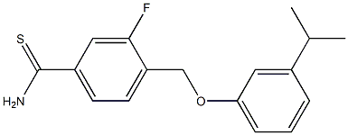 3-fluoro-4-[3-(propan-2-yl)phenoxymethyl]benzene-1-carbothioamide 结构式