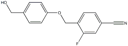 3-fluoro-4-[4-(hydroxymethyl)phenoxymethyl]benzonitrile 结构式