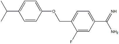 3-fluoro-4-[4-(propan-2-yl)phenoxymethyl]benzene-1-carboximidamide 结构式