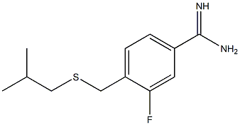 3-fluoro-4-{[(2-methylpropyl)sulfanyl]methyl}benzene-1-carboximidamide 结构式