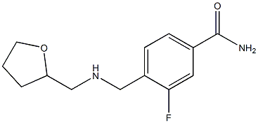 3-fluoro-4-{[(oxolan-2-ylmethyl)amino]methyl}benzamide 结构式