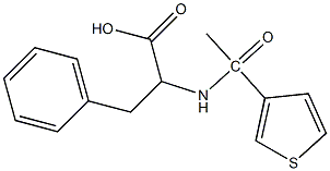 3-phenyl-2-[1-(thiophen-3-yl)acetamido]propanoic acid 结构式