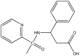 3-phenyl-3-[1-(pyridin-2-yl)acetamido]propanoic acid 结构式