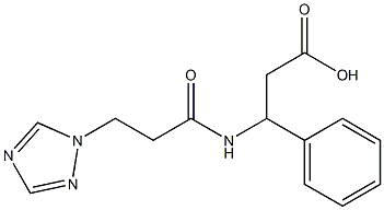 3-phenyl-3-[3-(1H-1,2,4-triazol-1-yl)propanamido]propanoic acid 结构式