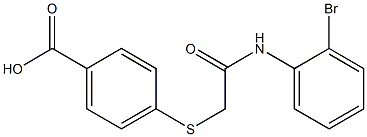 4-({[(2-bromophenyl)carbamoyl]methyl}sulfanyl)benzoic acid 结构式