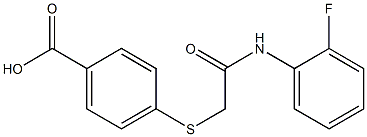 4-({[(2-fluorophenyl)carbamoyl]methyl}sulfanyl)benzoic acid 结构式