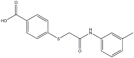 4-({[(3-methylphenyl)carbamoyl]methyl}sulfanyl)benzoic acid 结构式