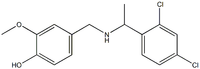 4-({[1-(2,4-dichlorophenyl)ethyl]amino}methyl)-2-methoxyphenol 结构式